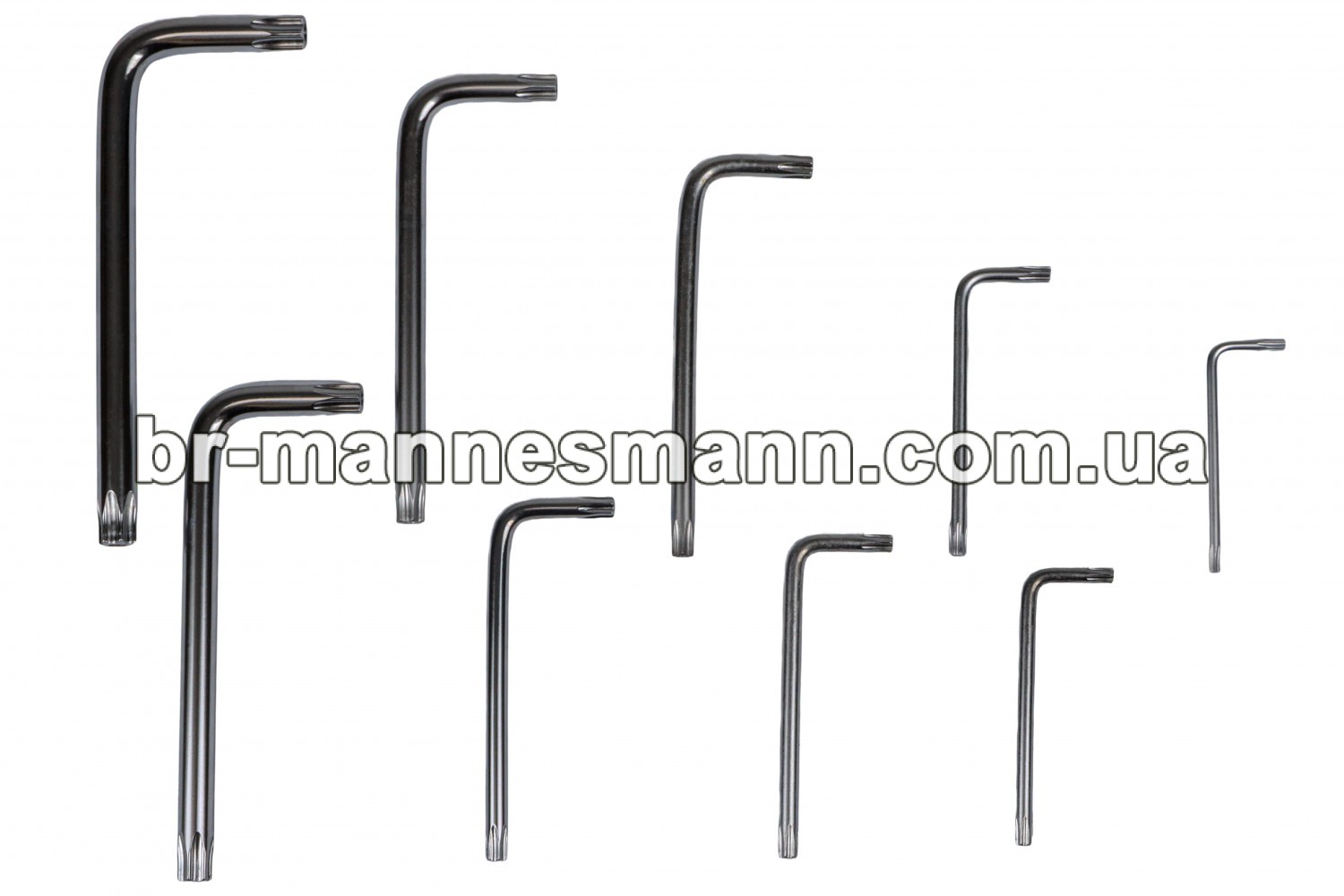 НАБІР КЛЮЧІВ ШЕСТИГРАННИХ Г-ПОДІБНИХ HEX 1.5-10MM 9ШТ (КОРОТКІ